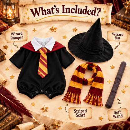 Baby Wizard Costume, 4-Piece Set